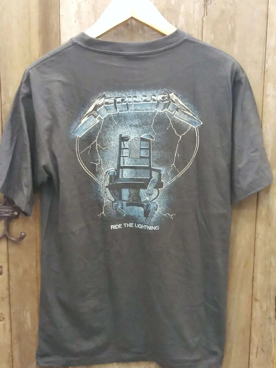 Metallica 'Ride the Lightning' Monster Beast and Electric Chair Cotton T- Shirt