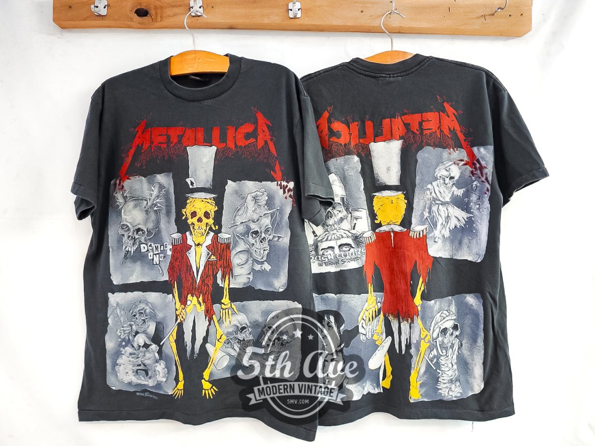 Metallica 'Ringmaster' 1992 - AOP all over print Vintage Reprint Band T-Shirt - Vintage Band Shirts