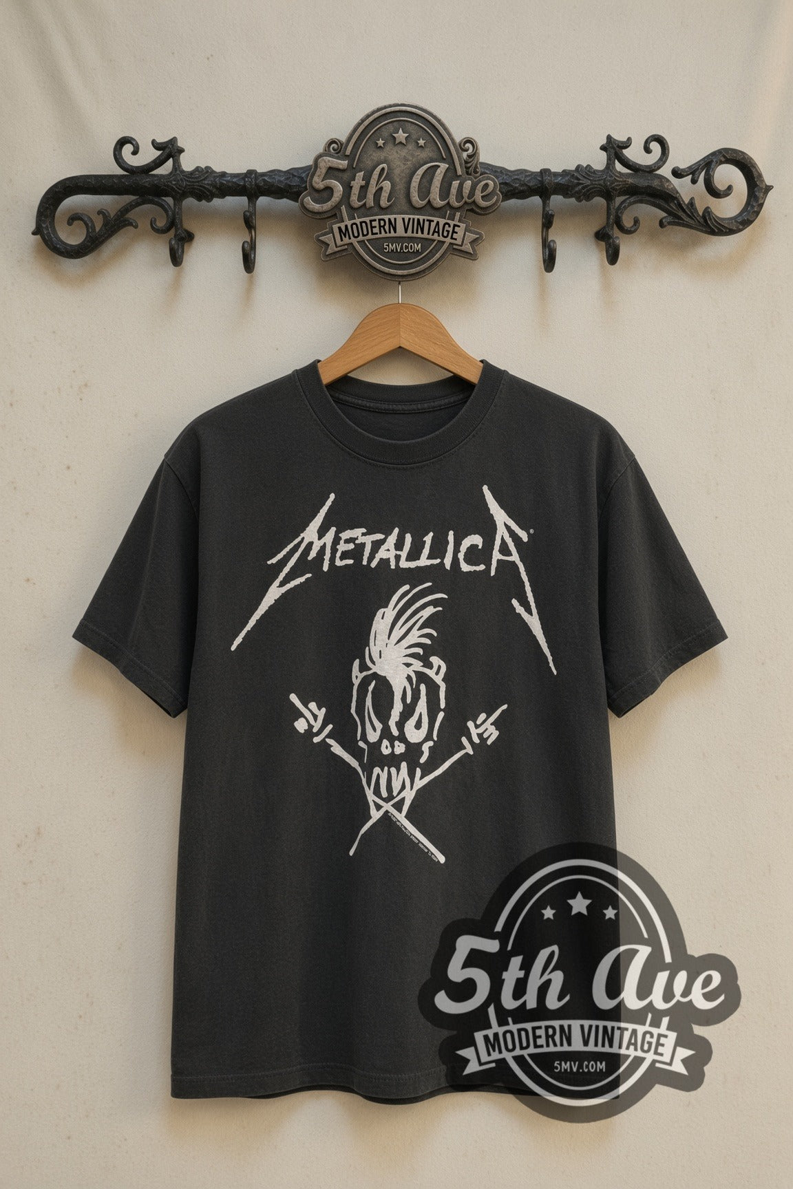 Metallica Scary Guy Summer Sh*t '94 Tour Map band t-shirt front on 5th Ave iron rack