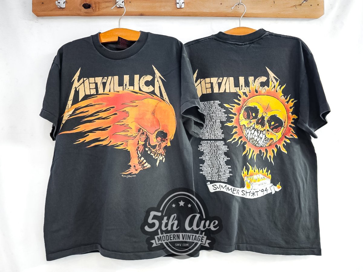 Metallica 'Summer Sh*t Tour 1994' Pushead - Vintage Reprint Band T-Shirt - Vintage Band Shirts
