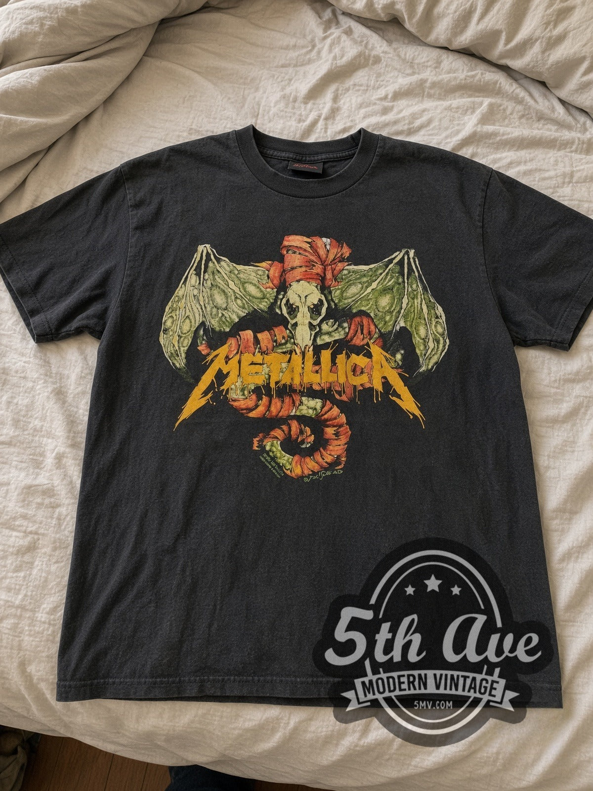 Metallica Wherever I May Roam vintage band tee laid flat