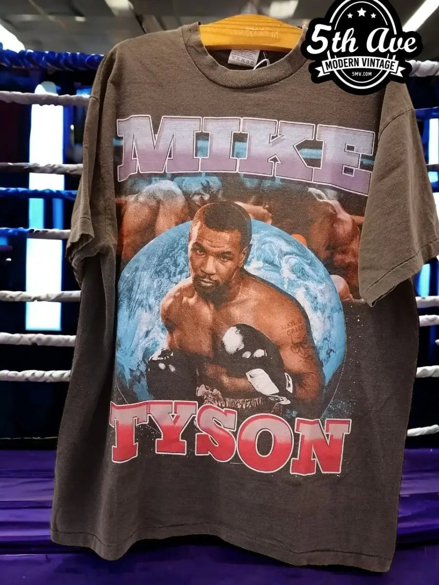 Mike Tyson "If You Can't Beat 'Em, Eat 'Em" Single Stitch Beauty T-Shirt vintage band t-shirt on rack