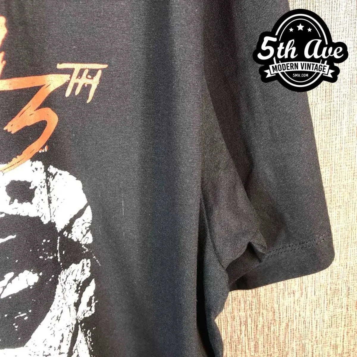 Model wearing Misfits – Friday the 13th vintage band tee