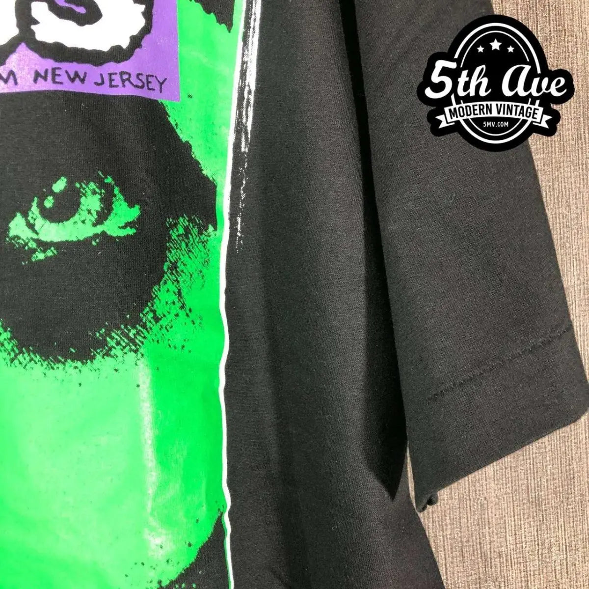 Model wearing Misfits – They Couldn't Escape the Misfits vintage band tee