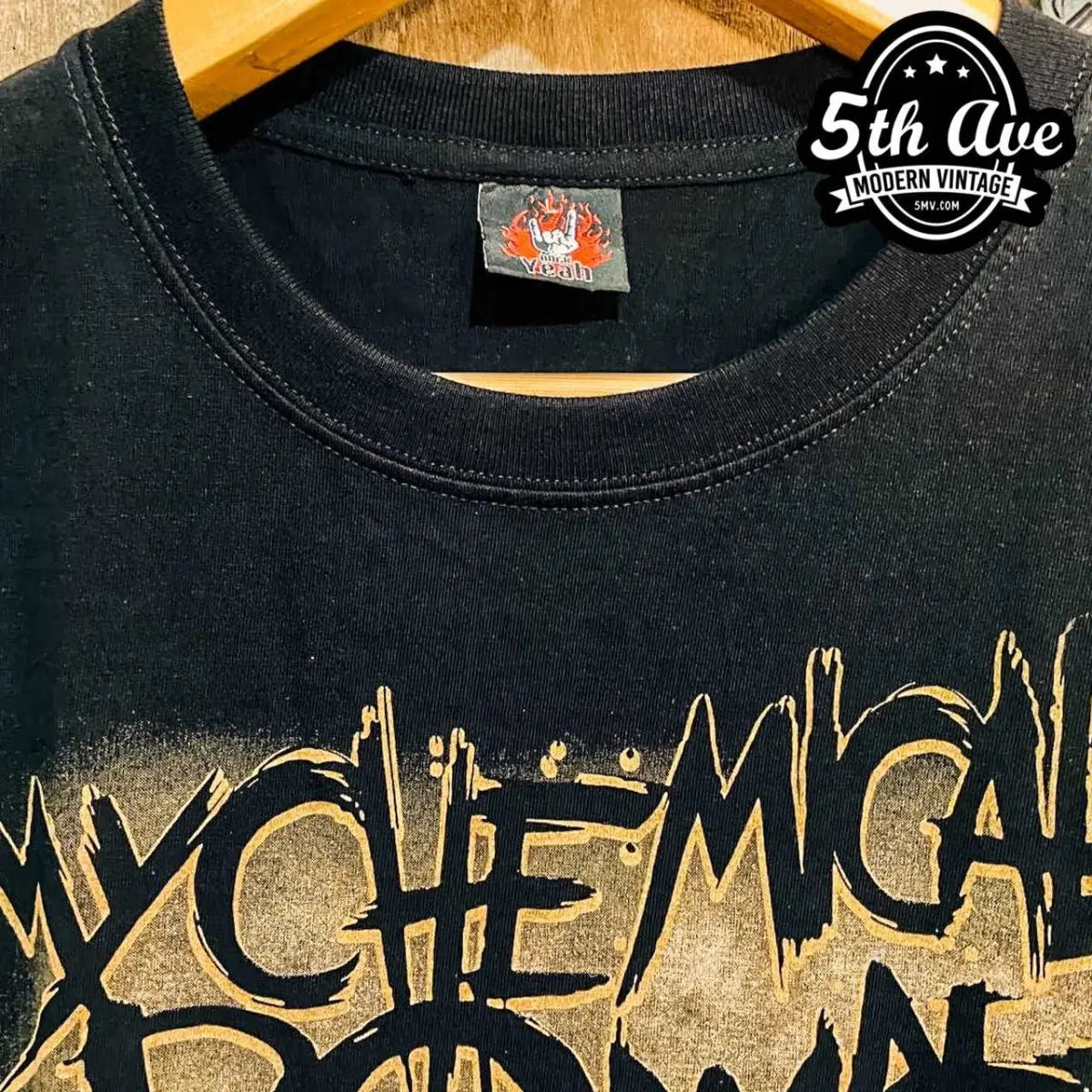 Model wearing My Chemical Romance vintage band tee