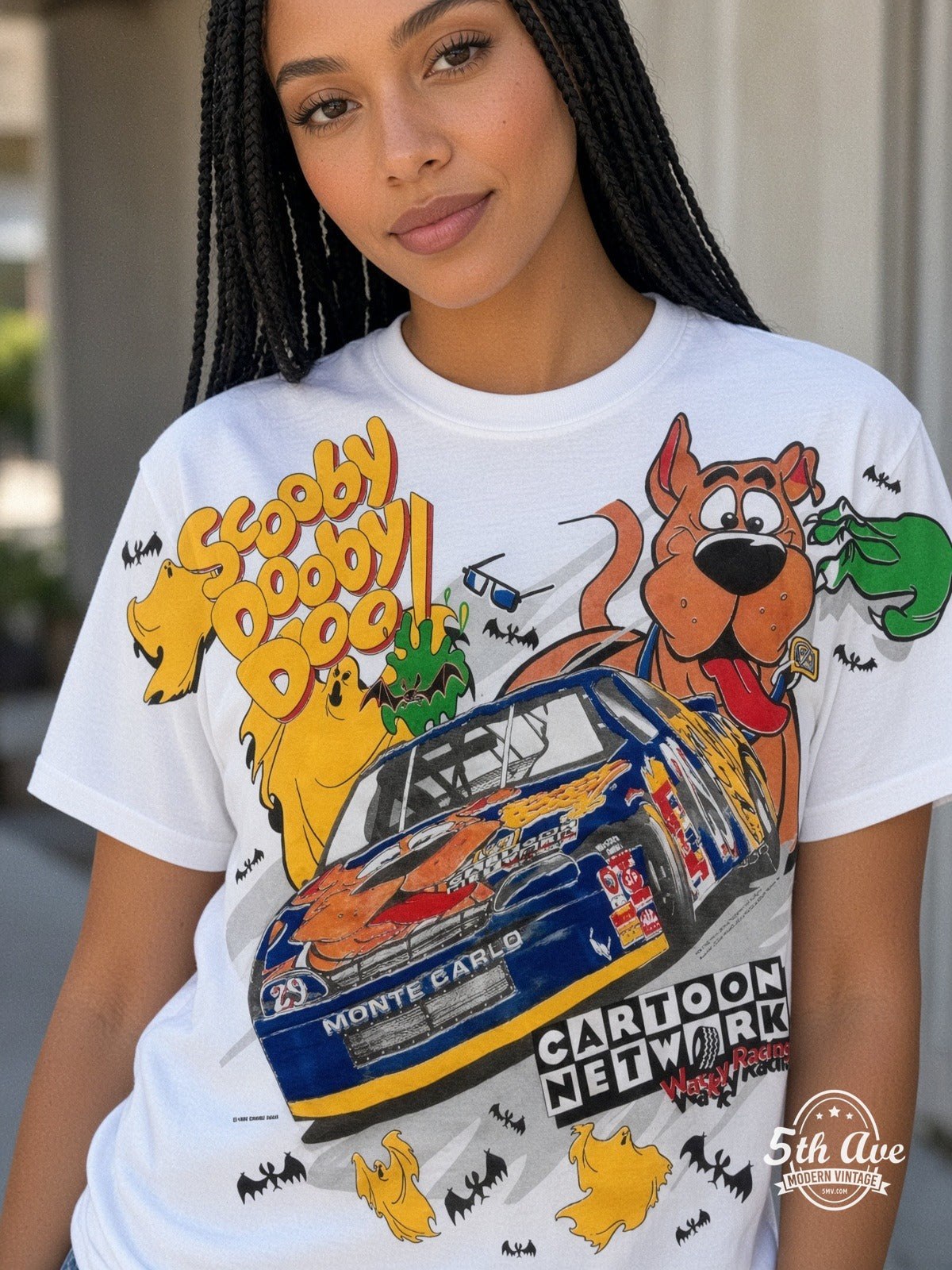 NASCAR Scooby-Doo Cartoon Network Racing vintage tee model wearing