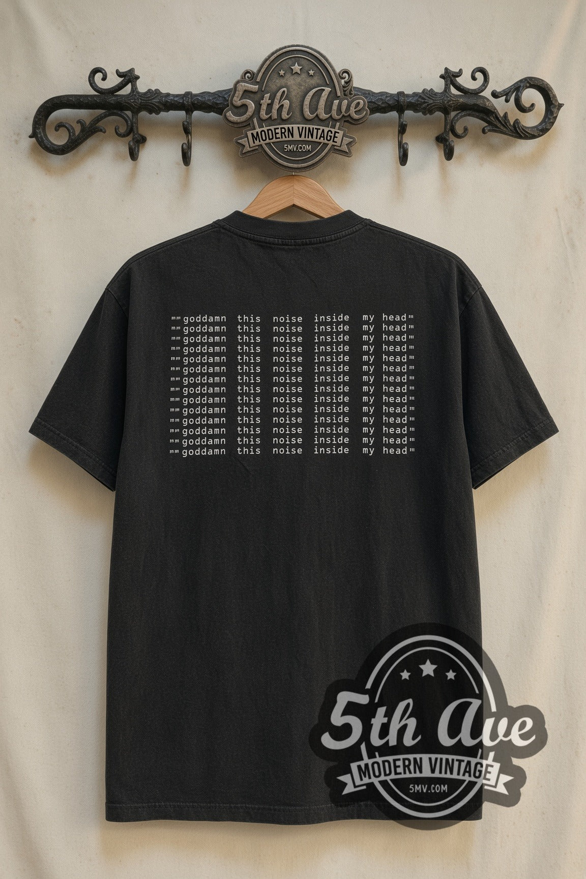 Nine Inch Nails Spiral Goddamn This Noise Inside My Head vintage band t-shirt, back view on the 5MV rack