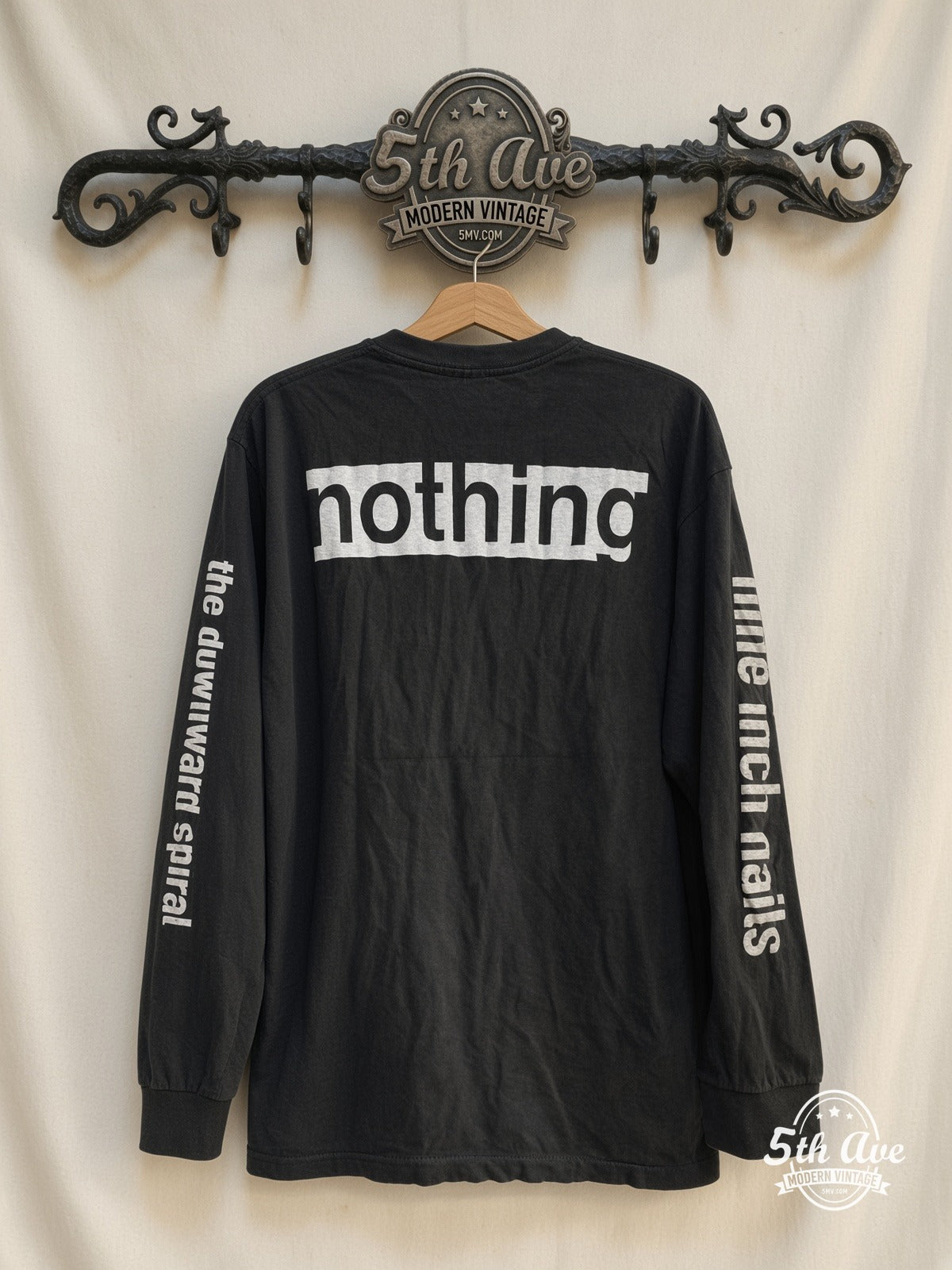 Nine Inch Nails The Downward Spiral Nothing Records Long Sleeve vintage t-shirt back on rack