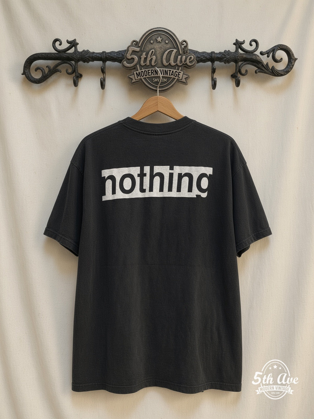 Nine Inch Nails The Downward Spiral Nothing Records vintage t-shirt back on rack