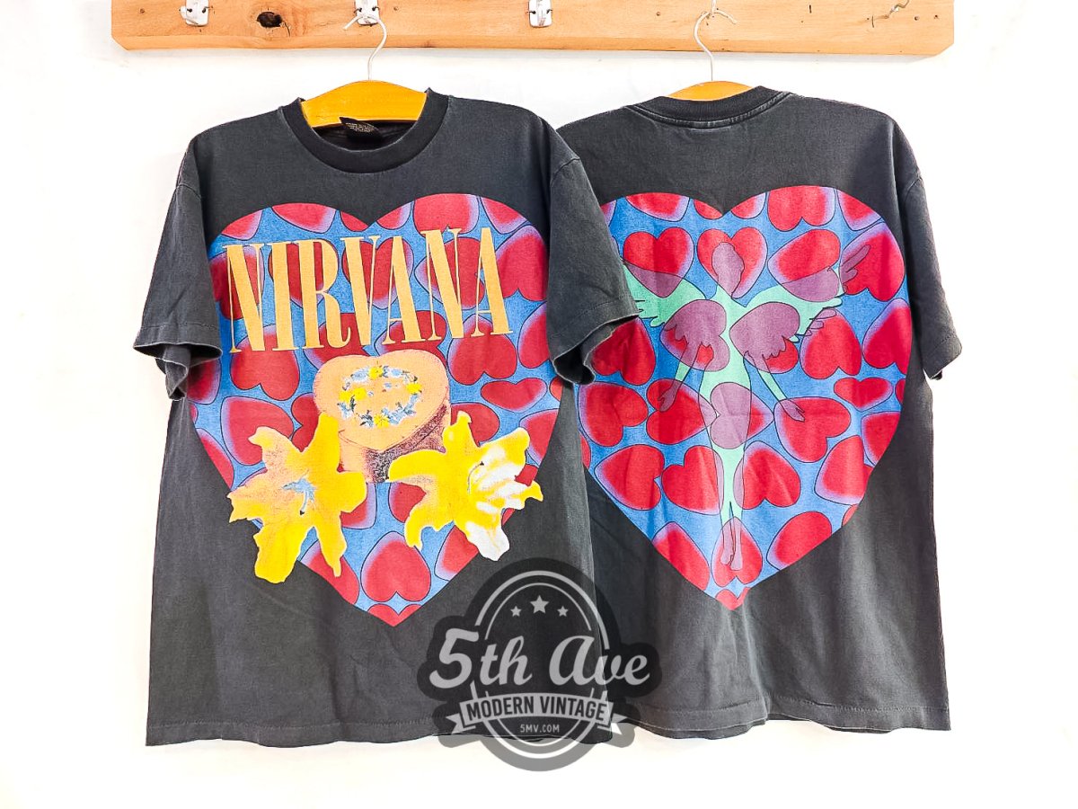 Nirvana Heart - Shaped Box - Vintage Reprint Band T-Shirt - Vintage Band Shirts