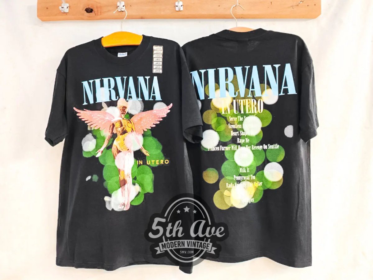 Nirvana In Utero Angel Aura - New Vintage Band T shirt - Vintage Band Shirts