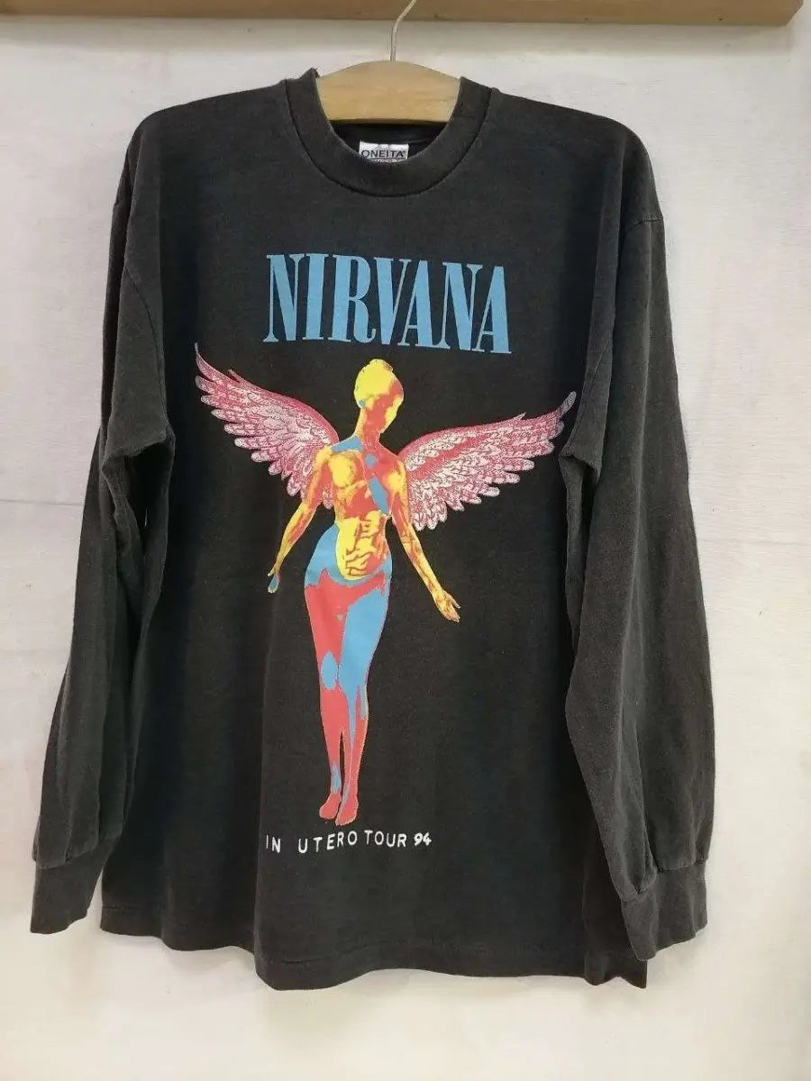 Nirvana 'In Utero' Long Sleeve European Tour Band T Shirt