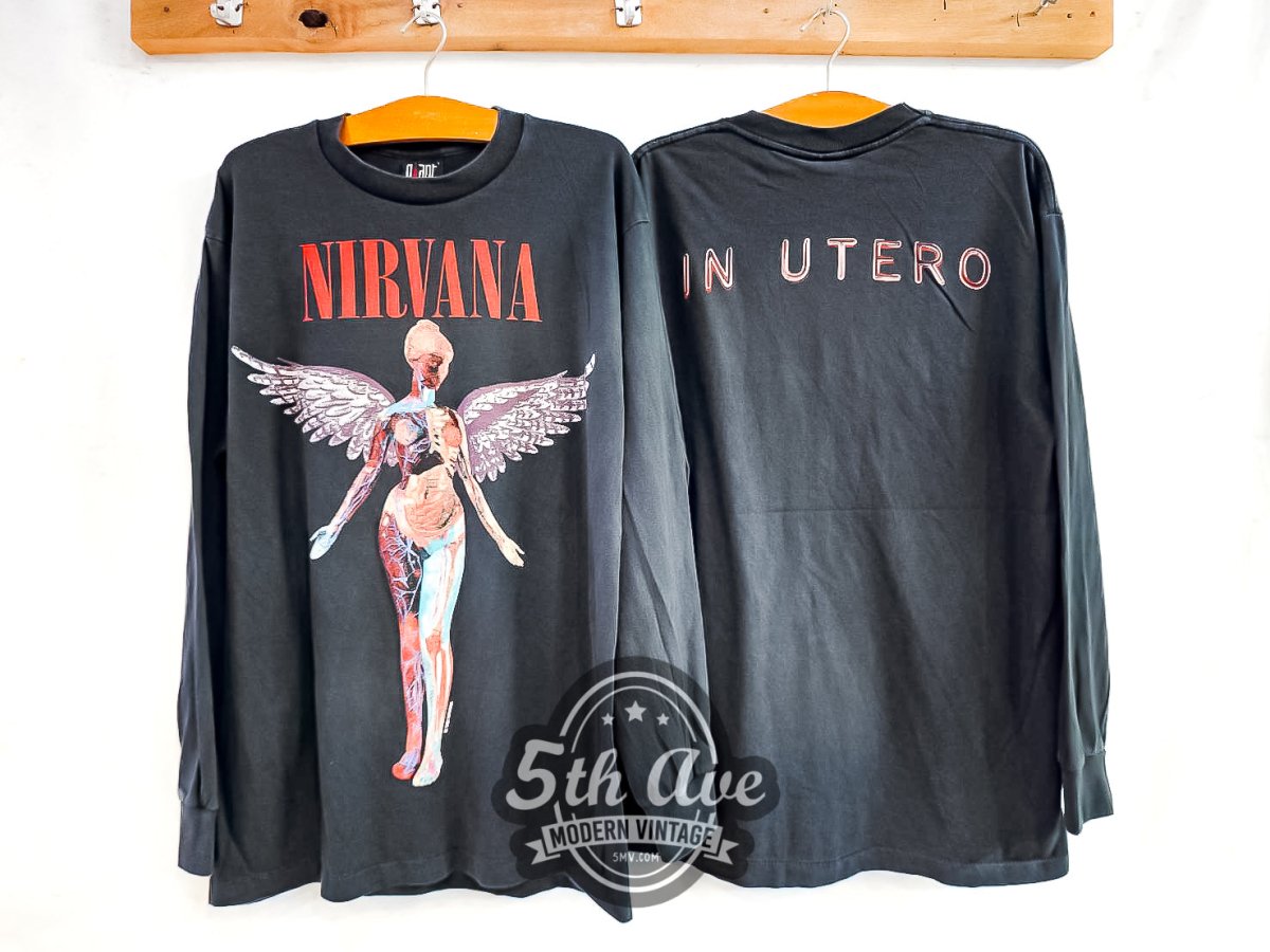 Nirvana 'In Utero' - Long Sleeve Vintage Reprint Band T-Shirt - Vintage Band Shirts