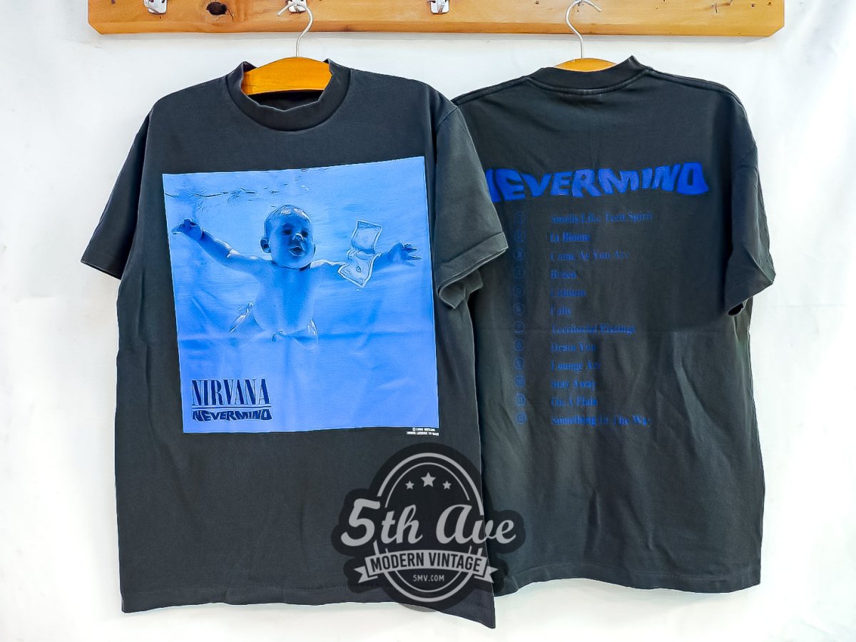 Nirvana 'Nevermind' - Vintage Reprint Band T-Shirt - Vintage Band Shirts