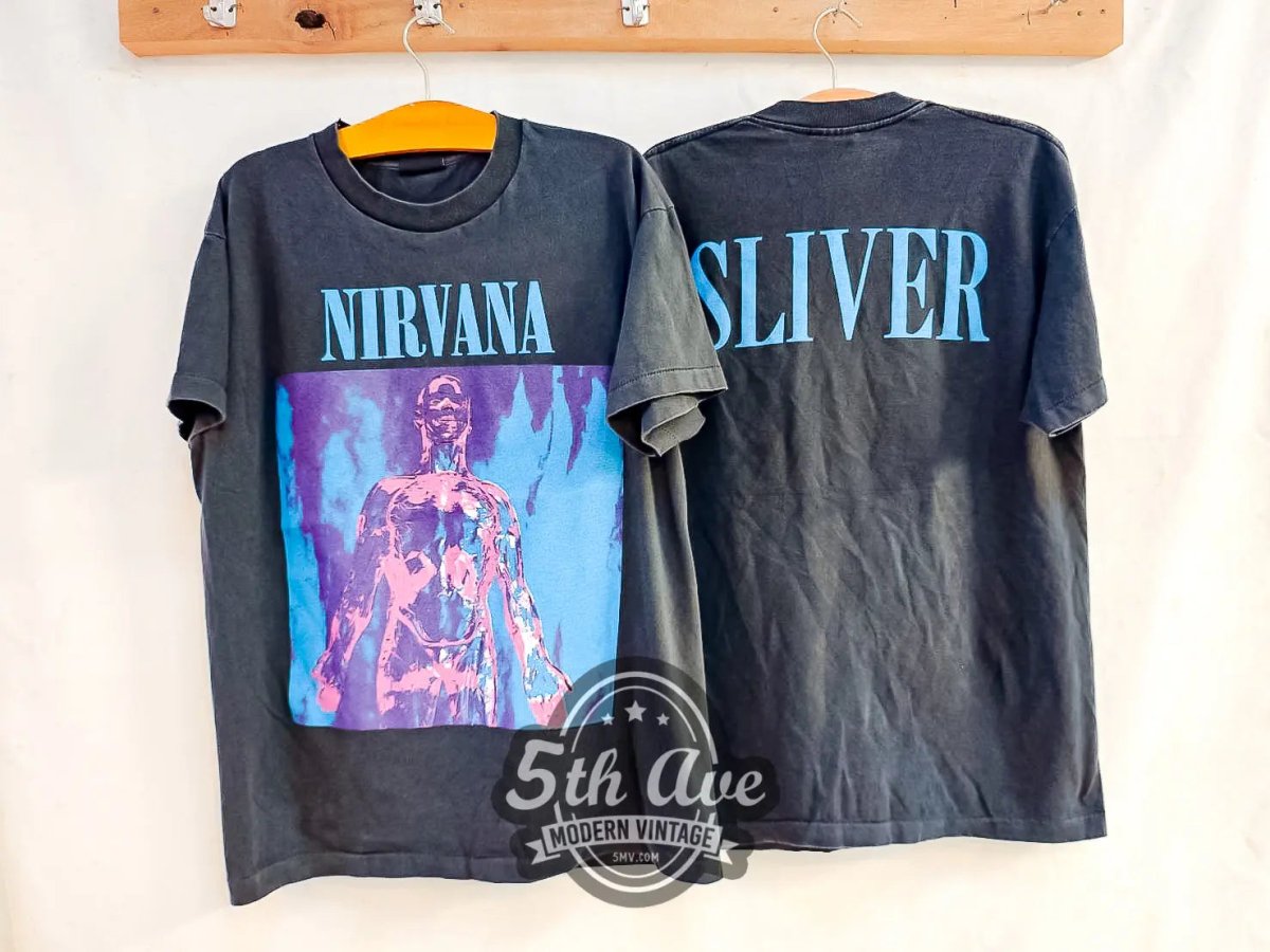 NIRVANA SLIVER Tシャツ ブラック　XLサイズ Nirvana Sliver - Vintage Reprint Band T-Shirt – Vintage Band Shirts