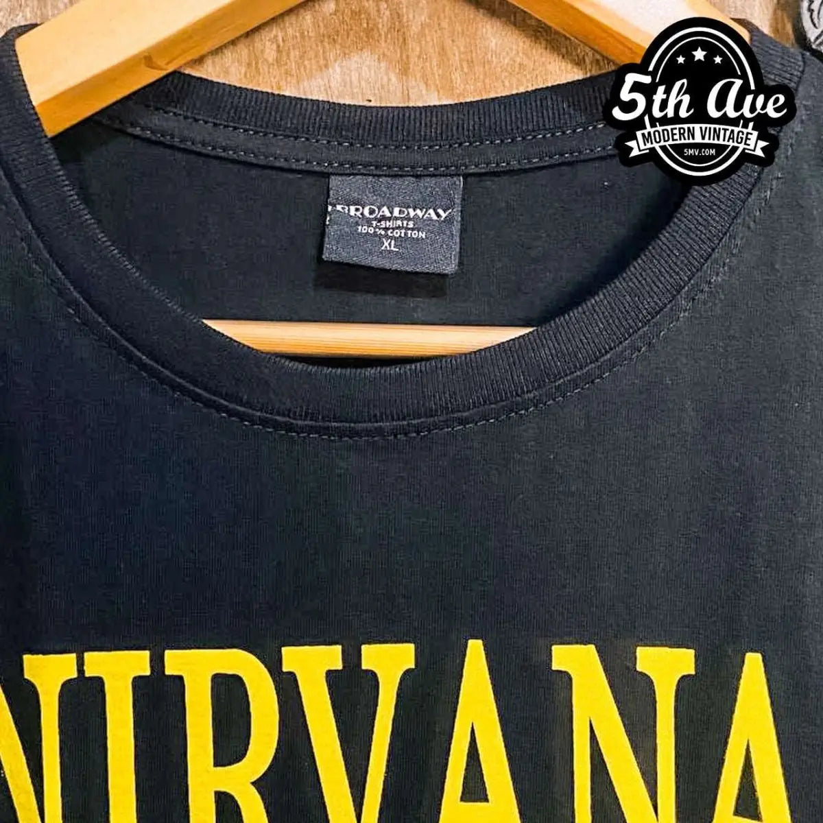 Nirvana Smiley Face - New Vintage Band T shirt - Vintage Band Shirts