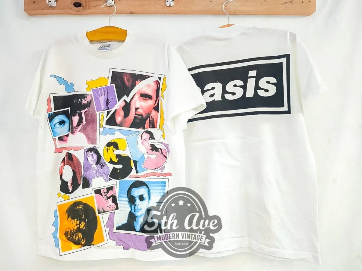 Oasis Polaroid photograph - Vintage Reprint Band T-Shirt - Vintage Band Shirts
