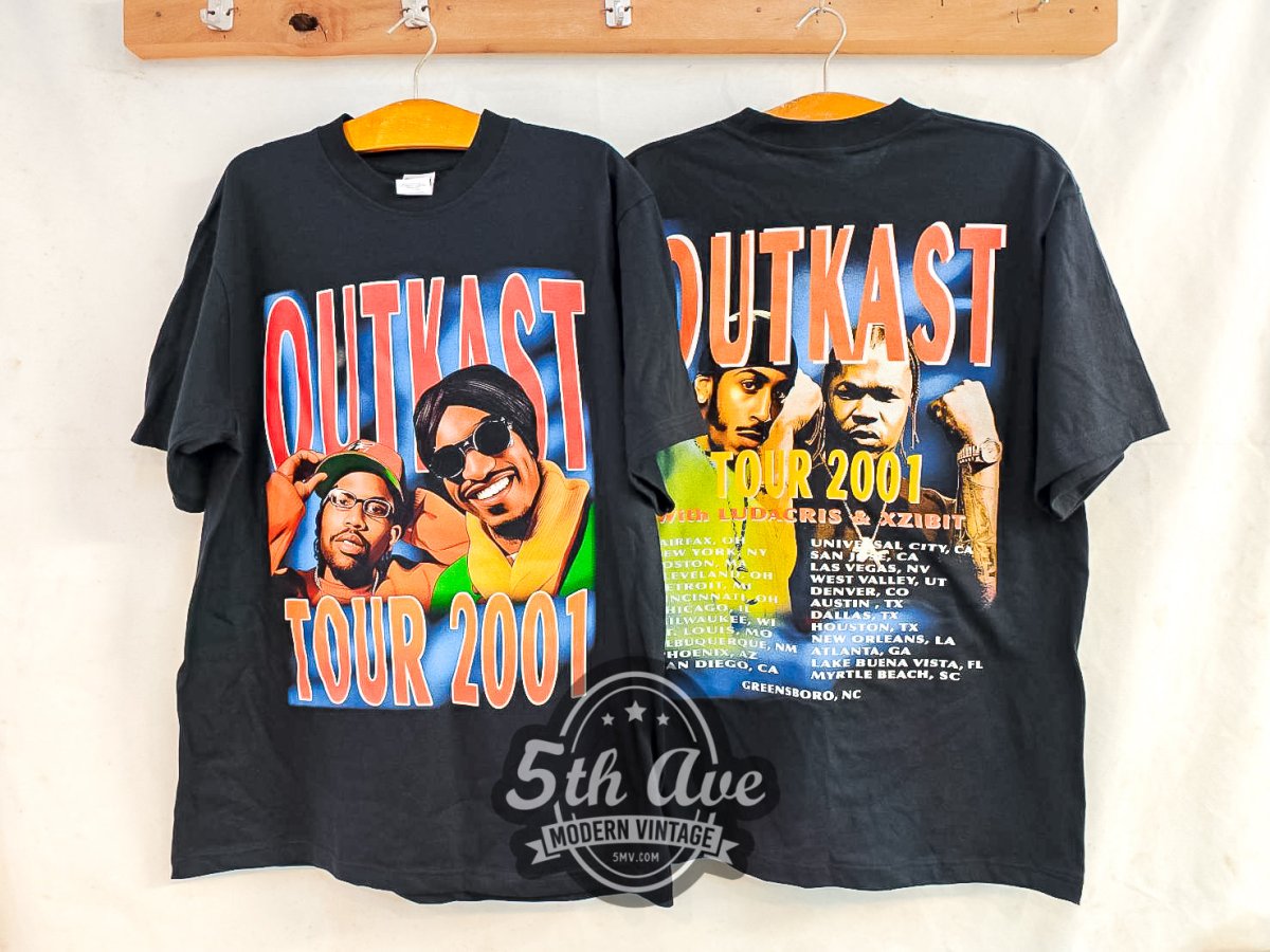 OutKast x Ludacris and Xzibit 'The Stank Love Tour 2001' - Vintage Reprint Band T-Shirt - Vintage Band Shirts