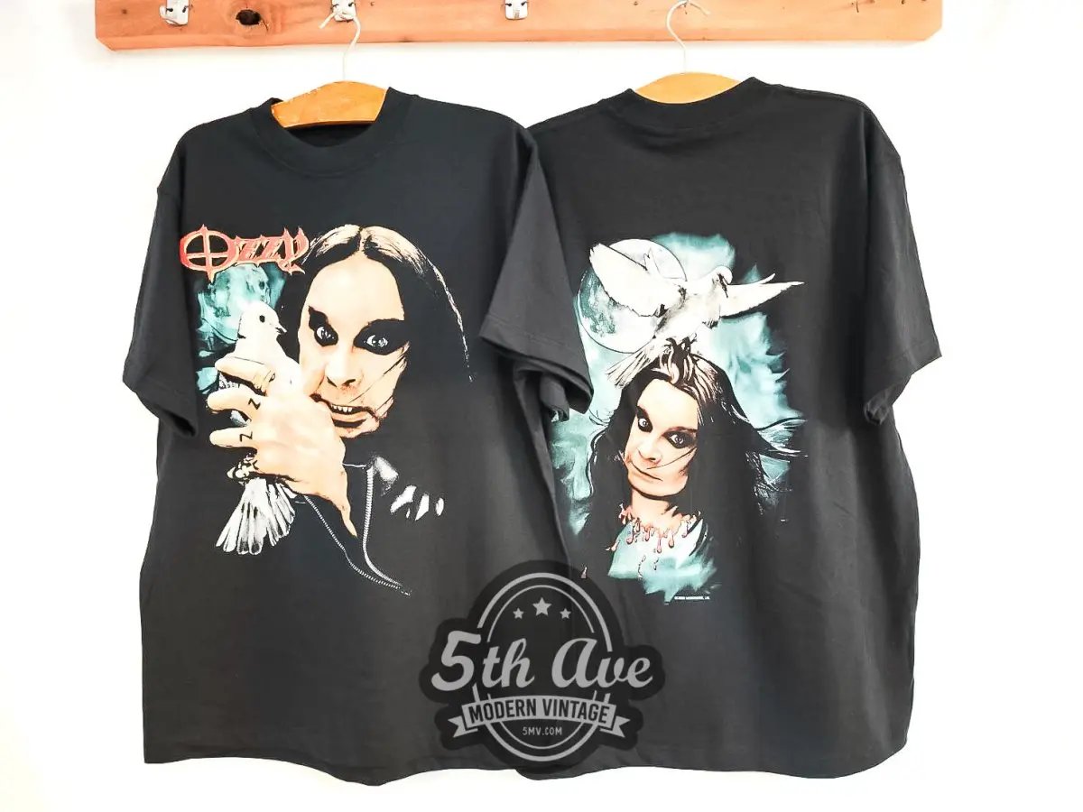 Ozzy Osbourne Bites The Head Off A Dove - Vintage Reprint Band T-Shirt - Vintage Band Shirts
