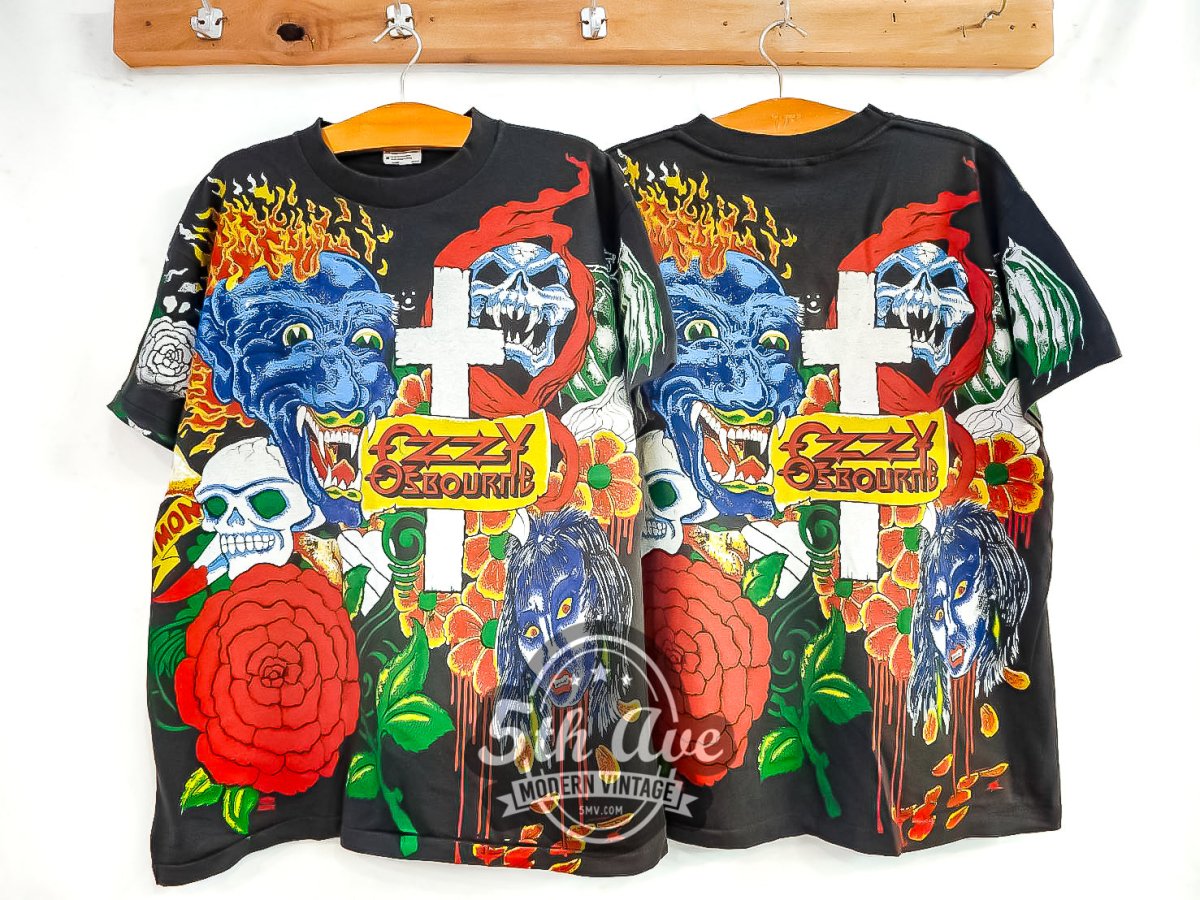 Ozzy Osbourne 'Tattoo' - AOP All Over Print Vintage Reprint Band T-Shi