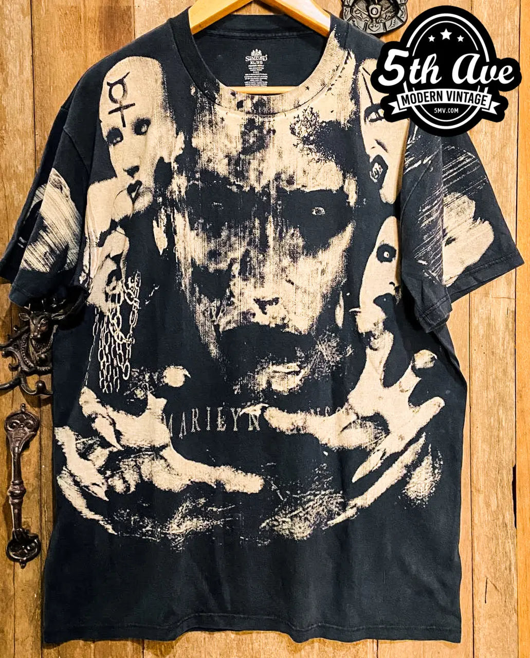 Marilyn Manson - AOP all over print New vintage band t-shirt on rack