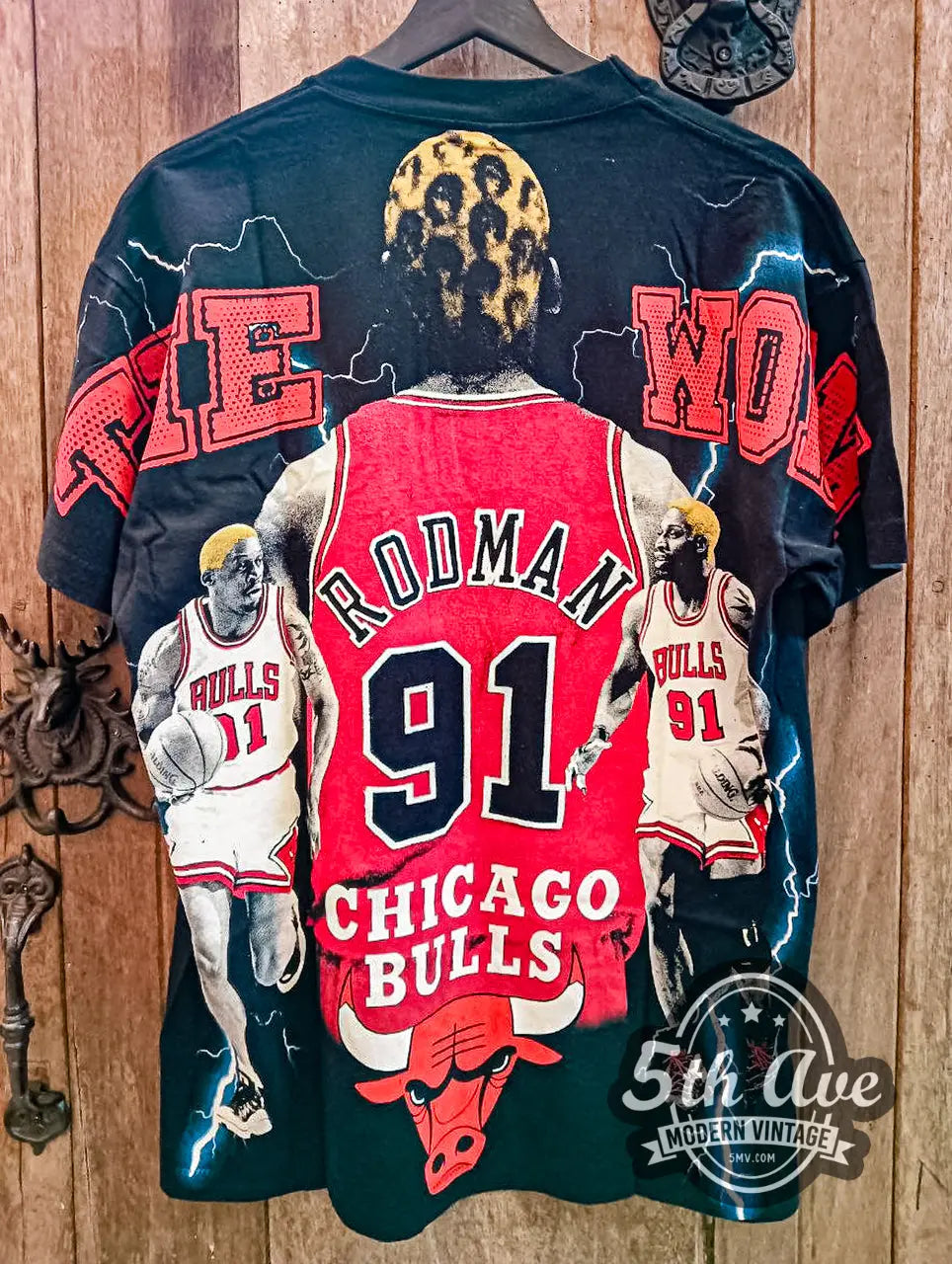 Dennis "The Worm" Rodman Chicago Bulls - AOP All Over Print New Vintage T shirt