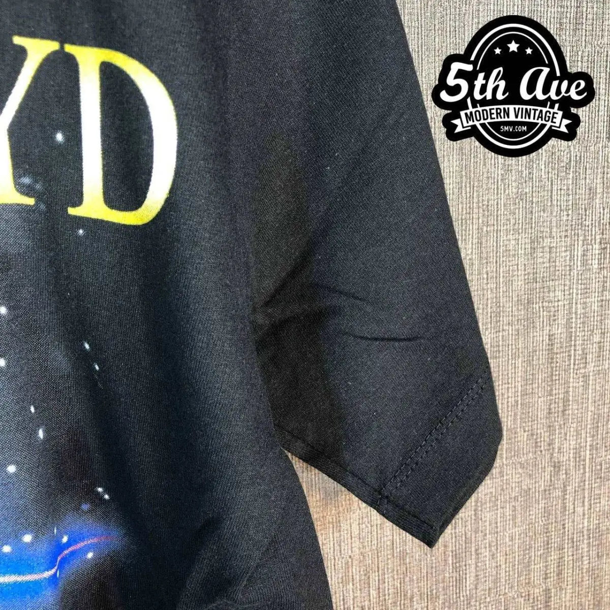 Model wearing Pink Floyd – Dark Side Invasion vintage band tee