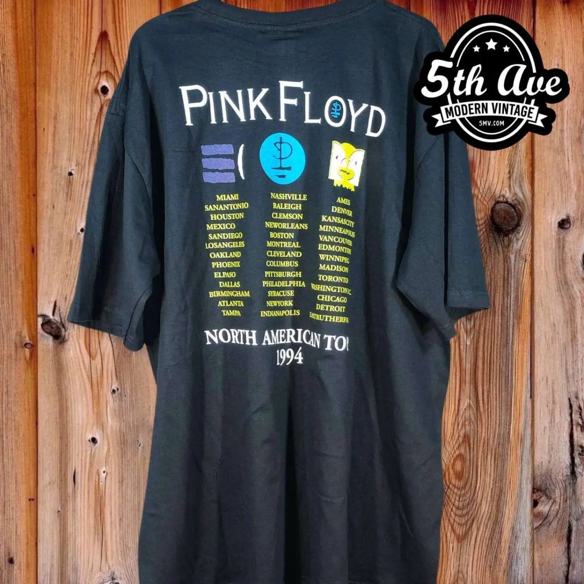 Pink Floyd 1994年北米ツアーTシャツ Pink Floyd North American Tour 1994 - New Vintage Band T shirt