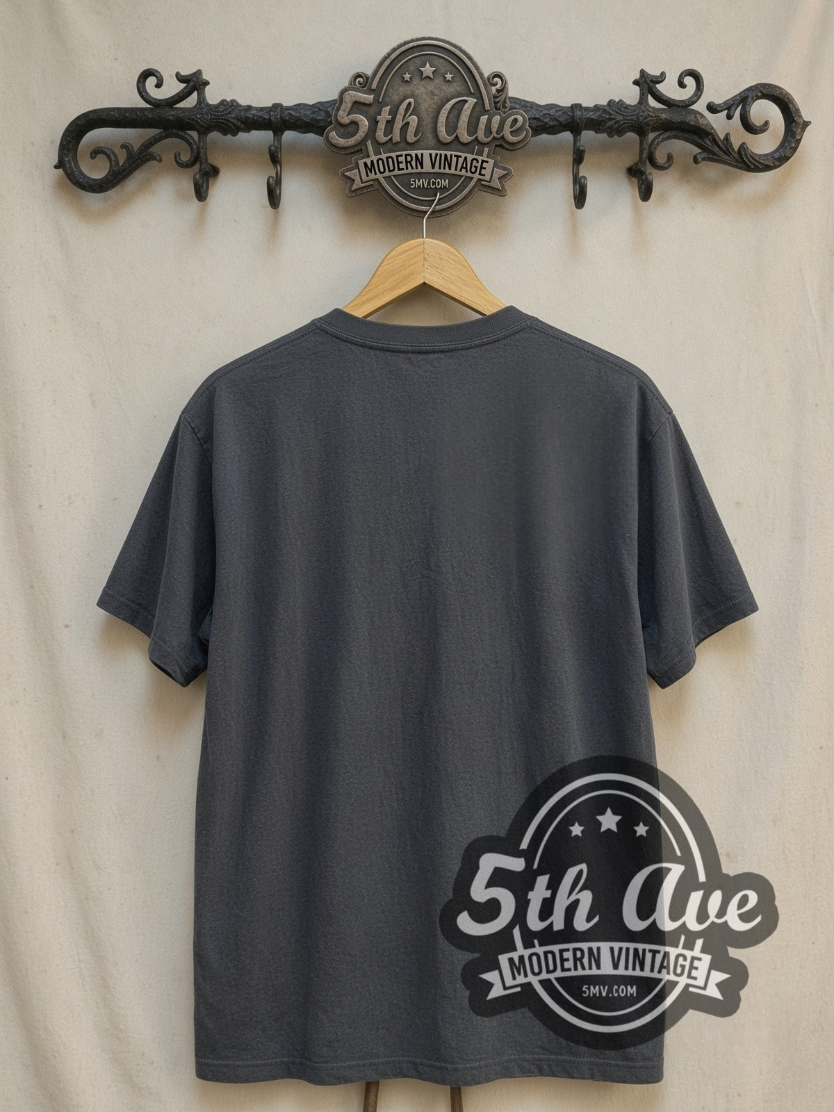 Linkin Park Retro Graphic vintage band t-shirt, back view on a display rack