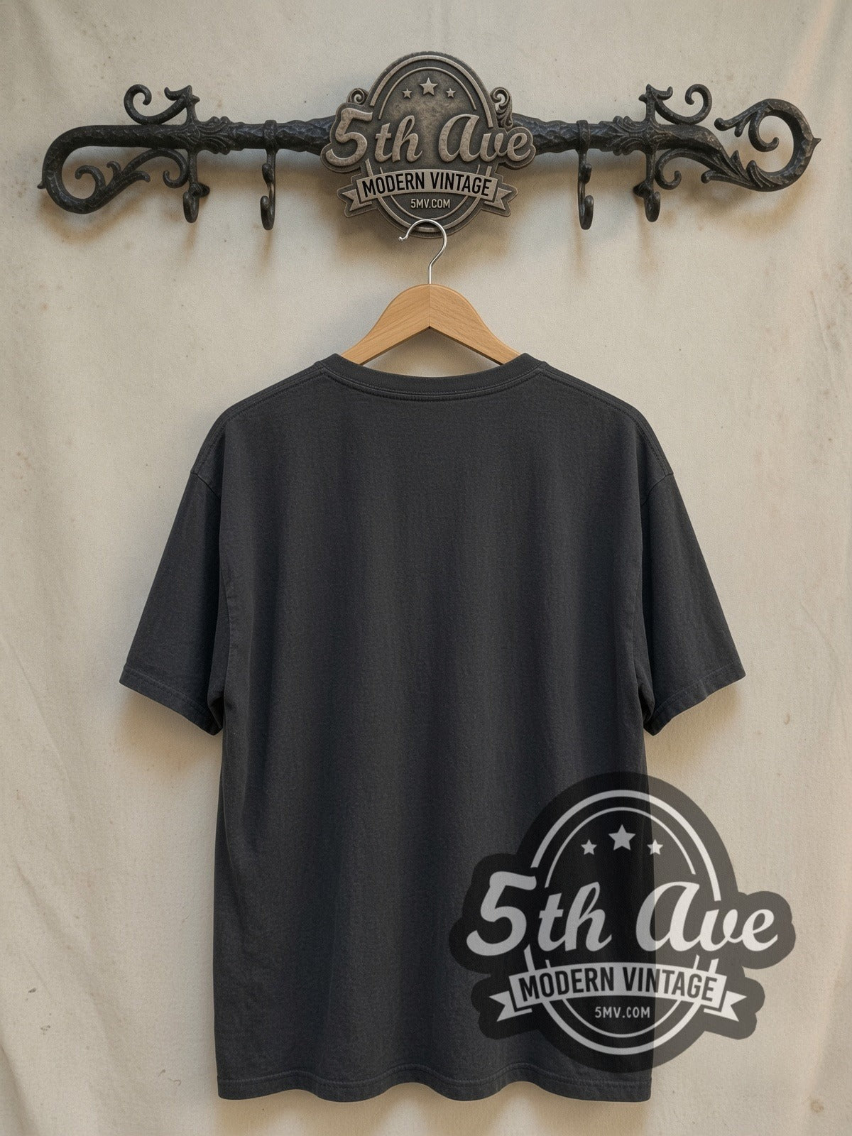 The Goonies vintage movie t-shirt, back view on a display rack