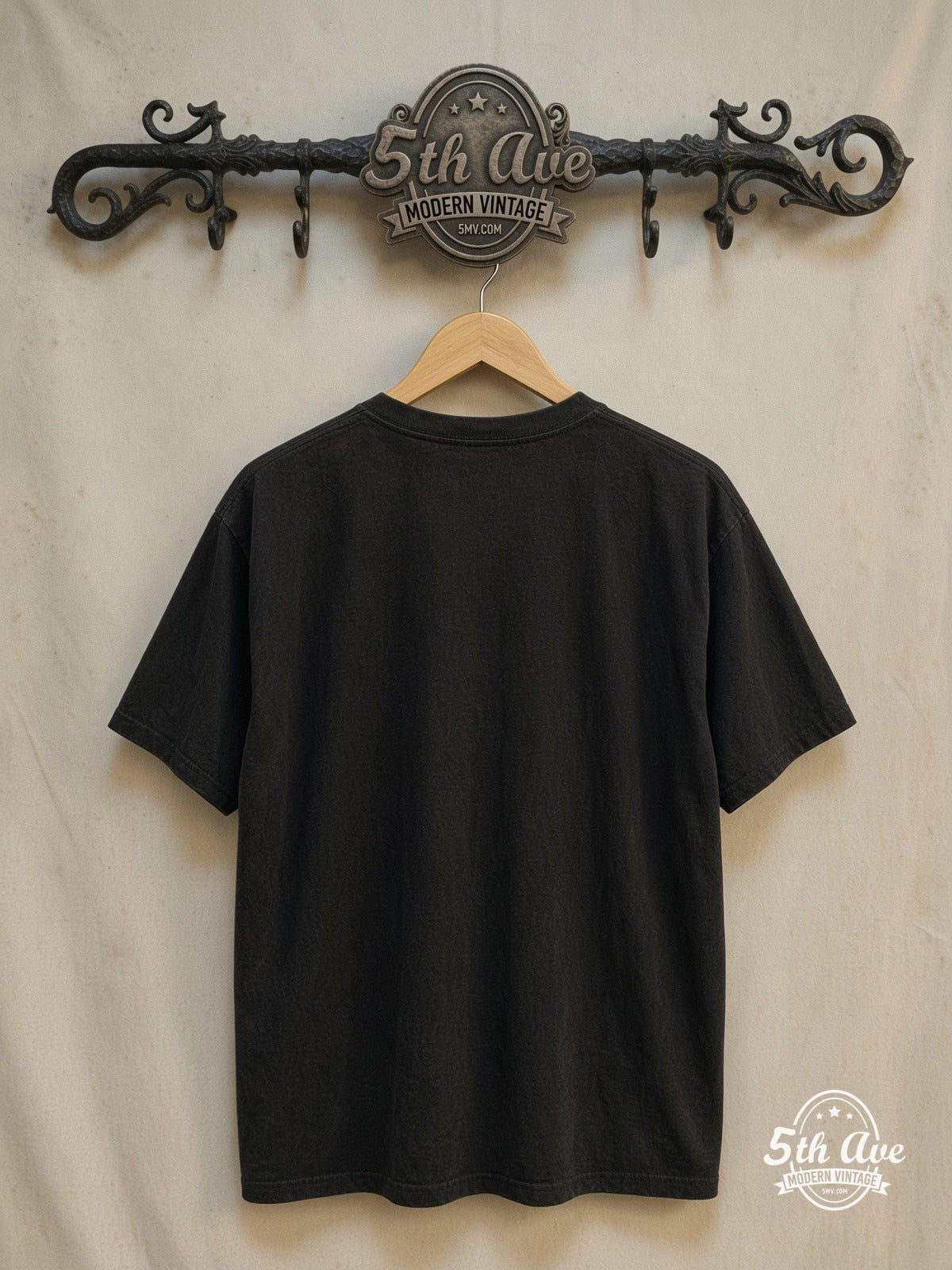 Sonic Youth – Dirty Knitted Doll – Vintage Band T-Shirt — back on locked cream ornate 5th Ave rack