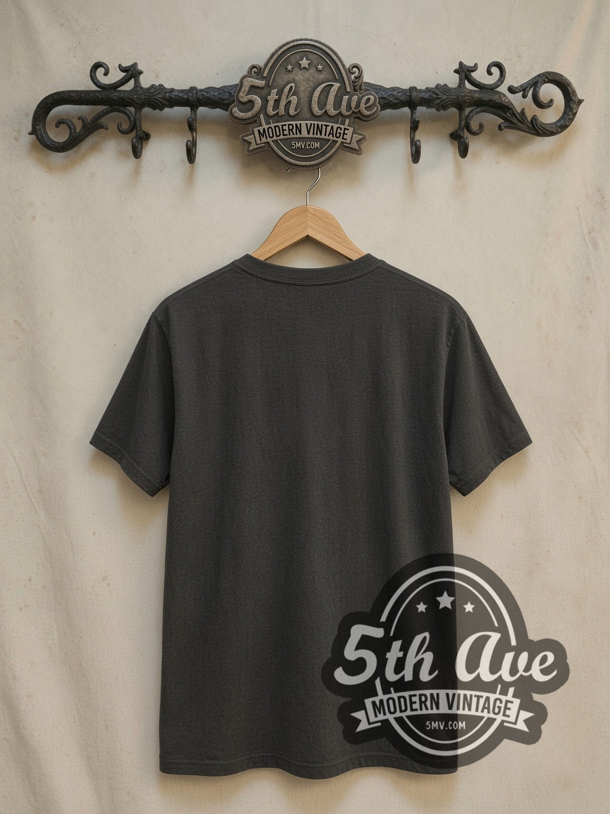 ZZ Top Gimme All Your Lovin' vintage band t-shirt, back view on a display rack