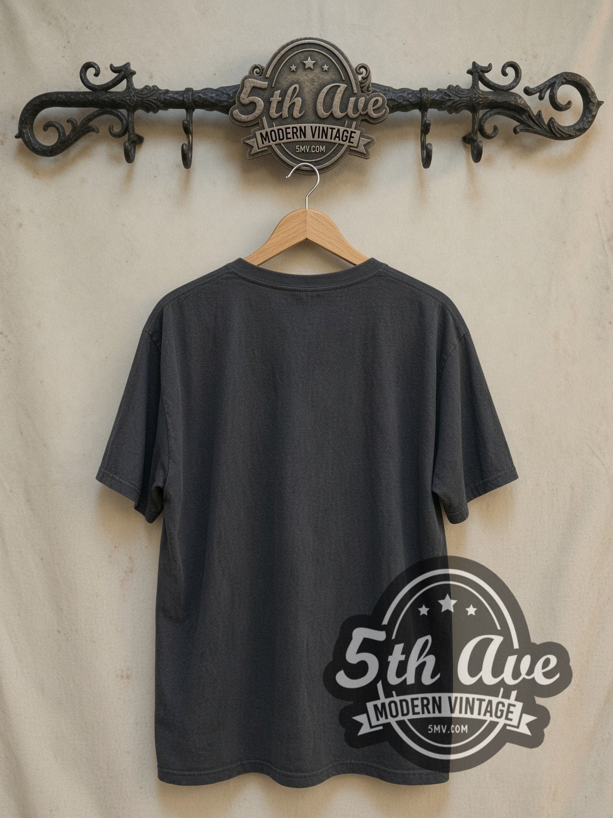 Nine Inch Nails NIИ / NIN vintage band t-shirt, back view on a display rack