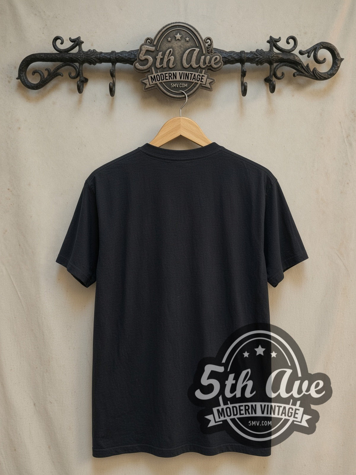Blink-182 Punk Bunny vintage band t-shirt, back view on a display rack