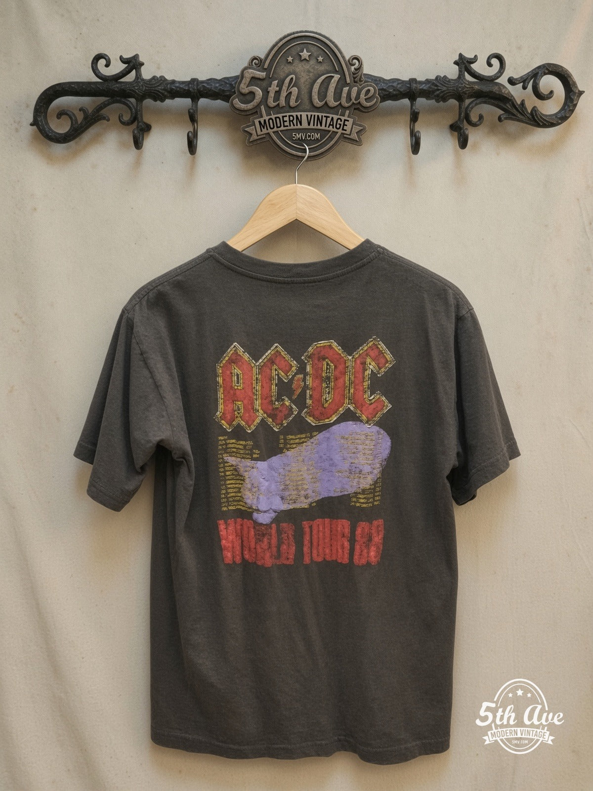 AC/DC vintage band t-shirt back on rack