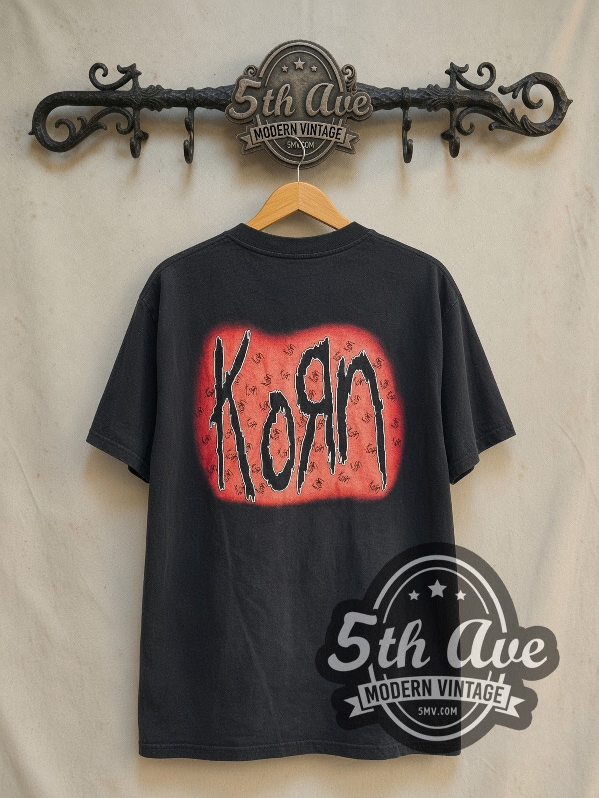 Korn See You on the Other Side vintage band t-shirt in black, back view on the 5MV rack