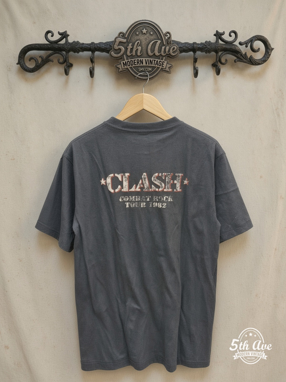 The Clash vintage band t-shirt back on rack