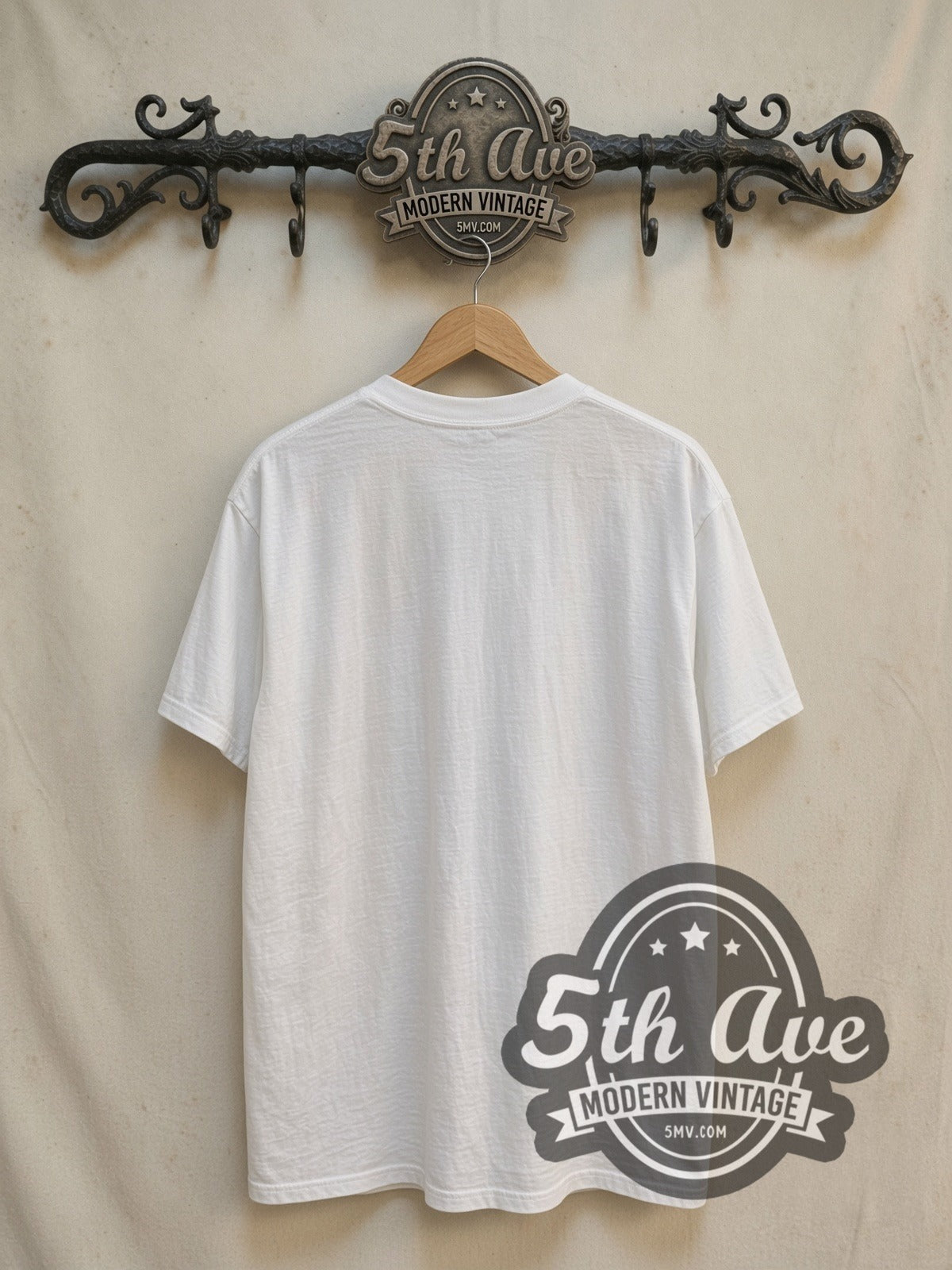 Betty Boop I Love New York vintage cartoon tee, back view on a display rack