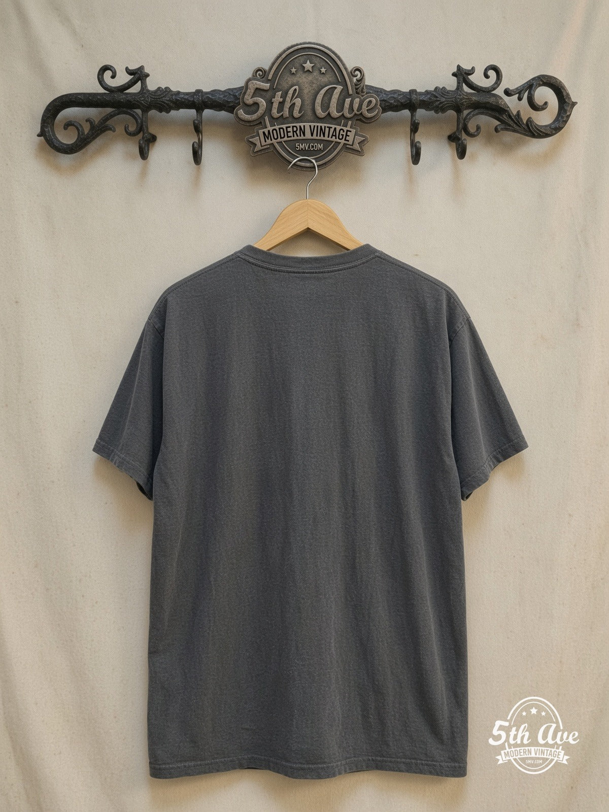 Foo Fighters – Wasting Light – Vintage Band T-Shirt — back on locked cream ornate 5th Ave rack