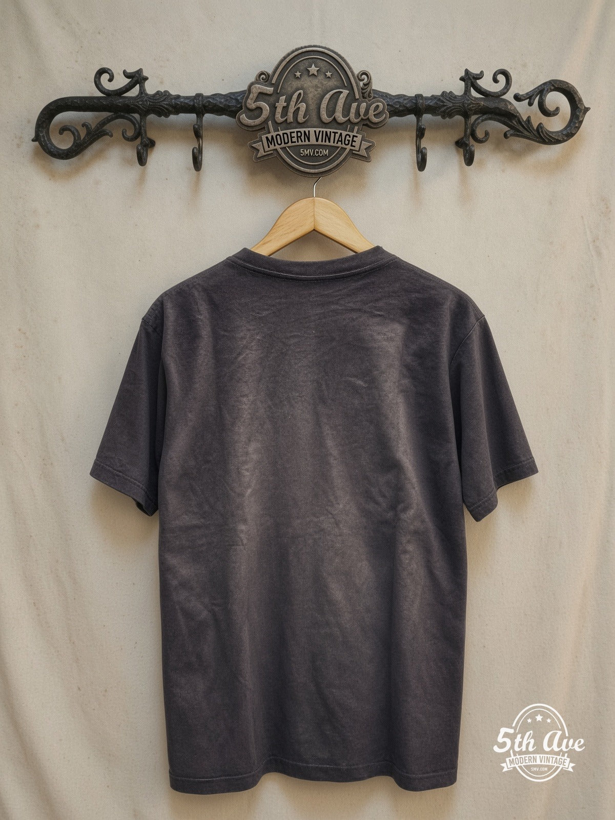 Thin Lizzy – Bad Reputation Album Cover – Vintage Band T-Shirt — back on locked cream ornate 5th Ave rack