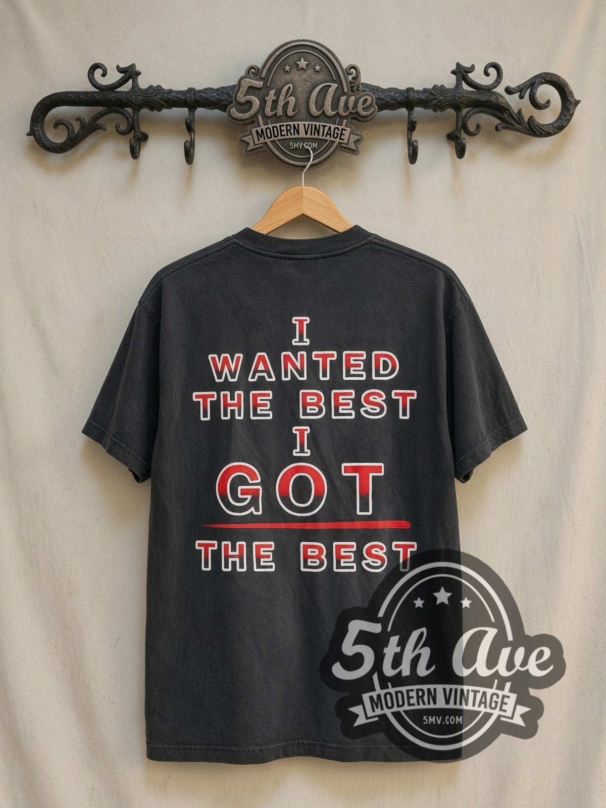 KISS Alive/Worldwide Tour 1996/1997 \m/KIϟϟ\m/ vintage band t-shirt in black, back view on the 5MV rack