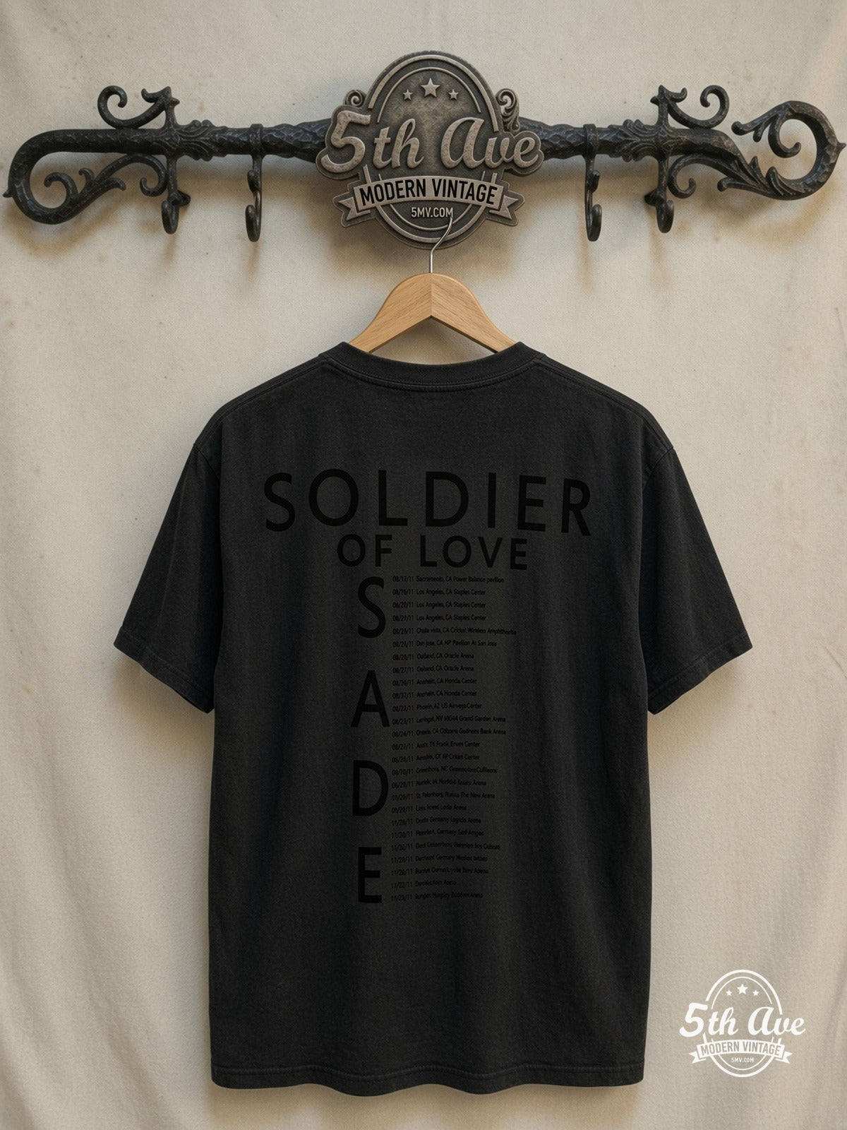 Sade Soldier of Love 2011 Tour — back on locked cream ornate 5th Ave rack