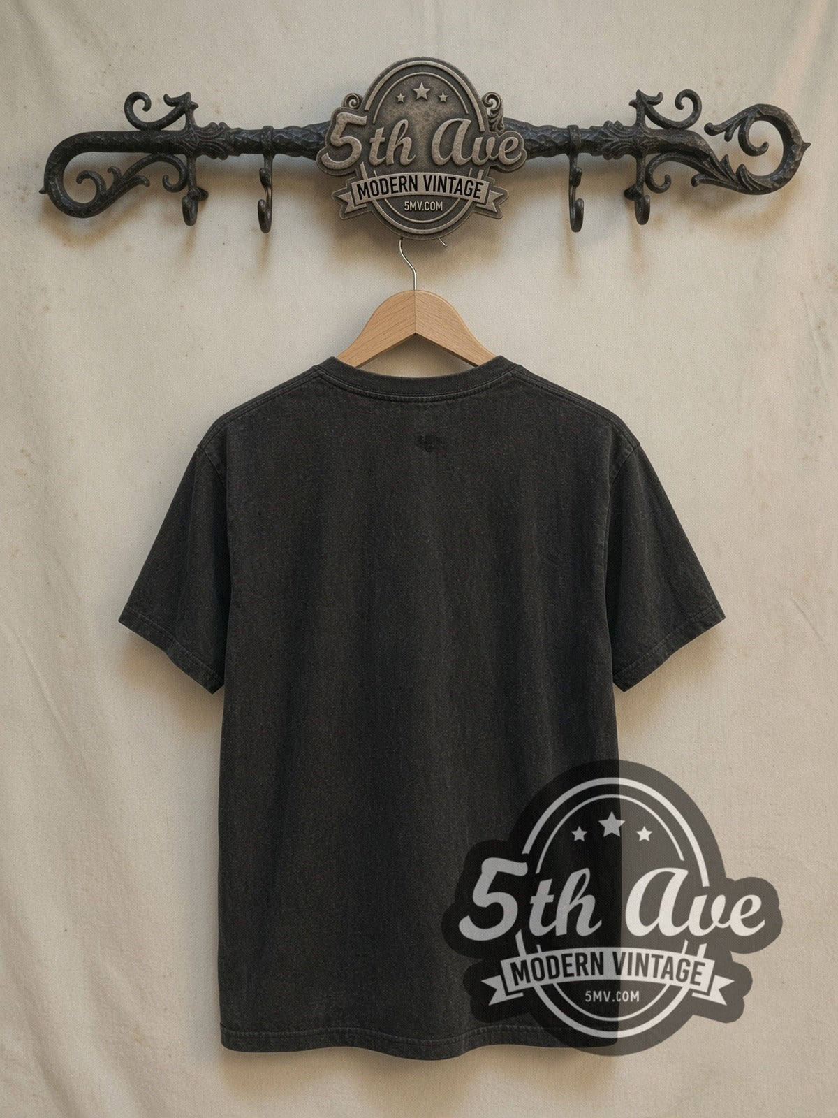 Freddie Mercury Lover of Life, Singer of Songs vintage band t-shirt, back view on a display rack