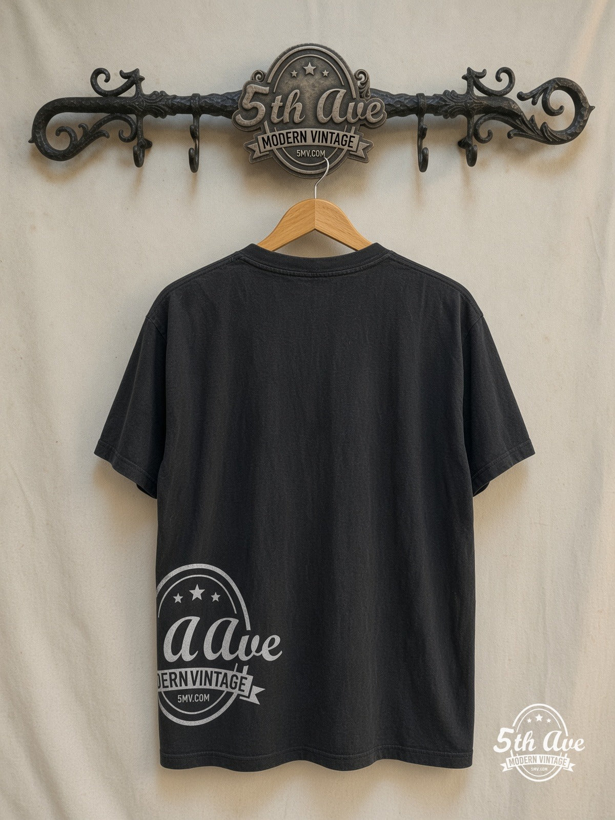Hook-Ups – Nurse Daisy – Vintage Graphic Tee — back on locked cream ornate 5th Ave rack
