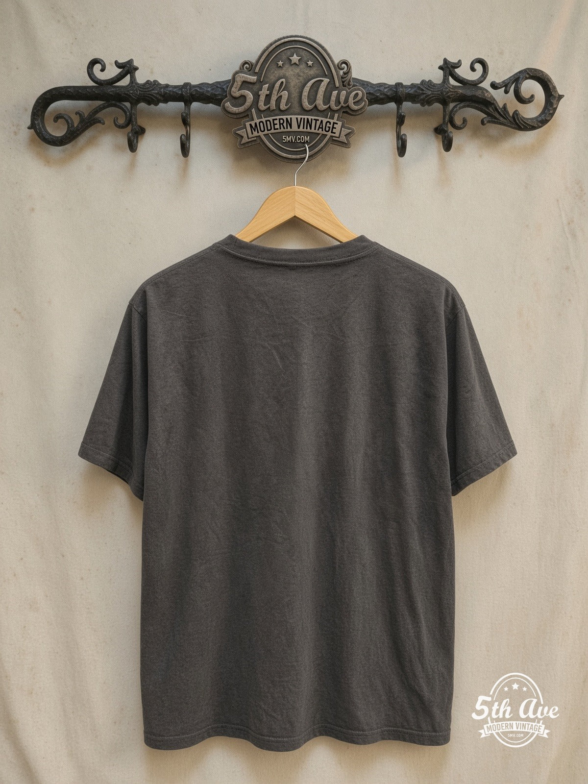 Pink Floyd – Dark Side of the Moon' Prism – Vintage Band T-Shirt — back on locked cream ornate 5th Ave rack