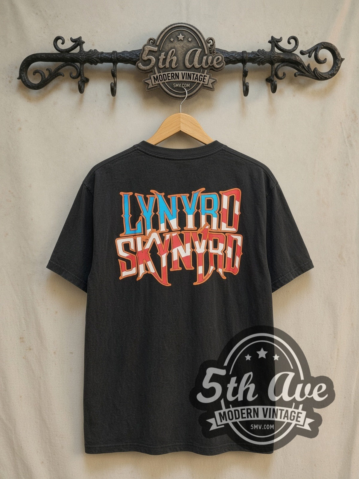 Lynyrd Skynyrd vintage band t-shirt, back view on the 5MV rack