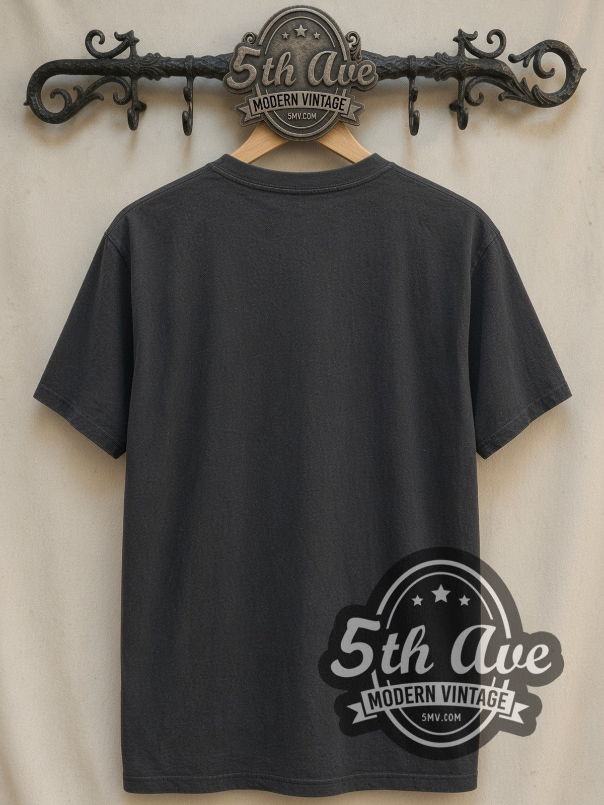 Madonna – Yellow Portrait vintage band t-shirt, back view on a display rack