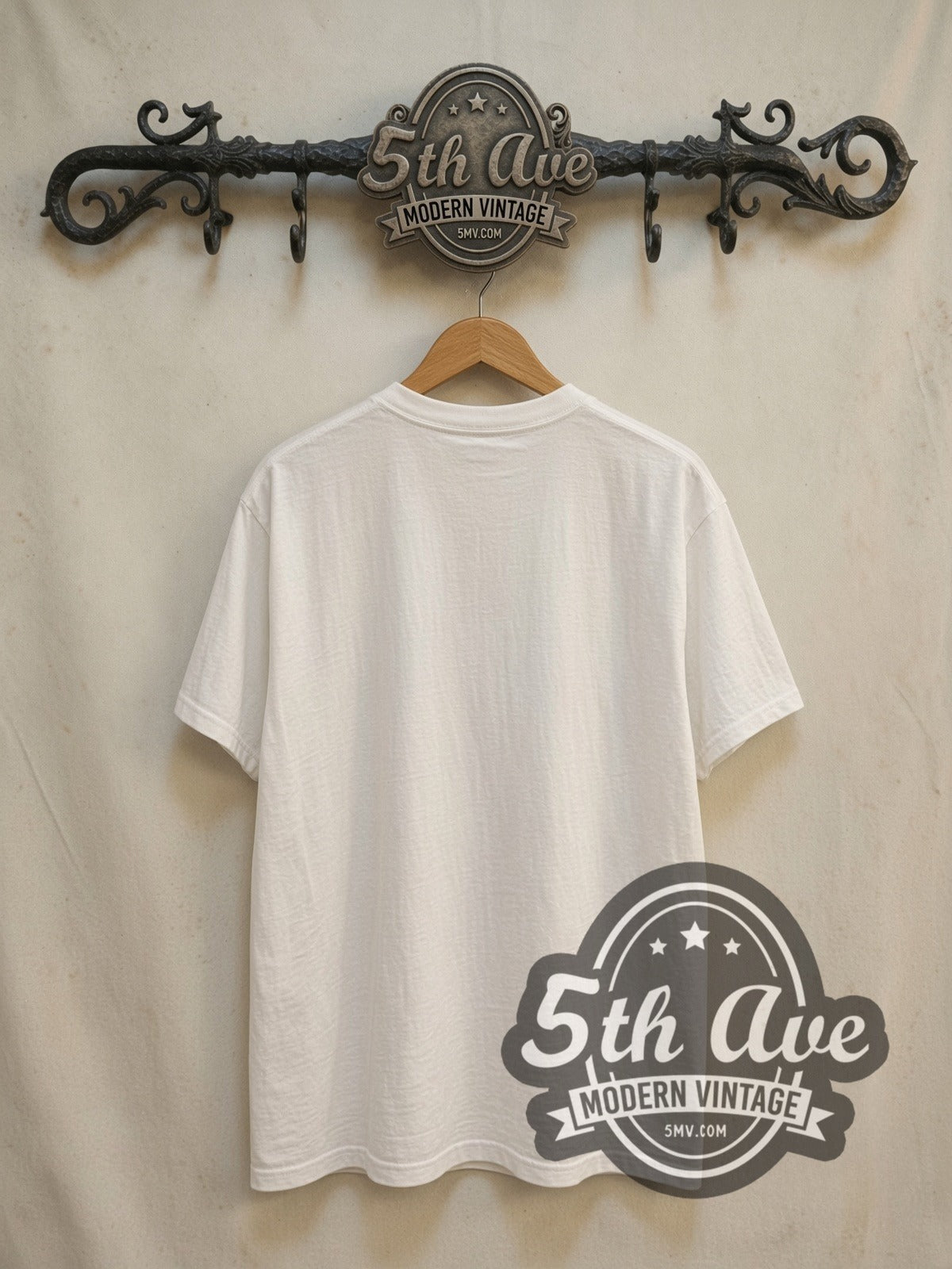 Akira Neo-Tokyo Is About to E.X.P.L.O.D.E. vintage graphic t-shirt, back view on a display rack