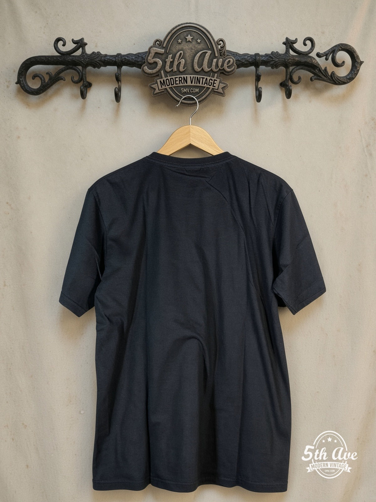 Nirvana – Come As You Are – Vintage Band T-Shirt — back on locked cream ornate 5th Ave rack