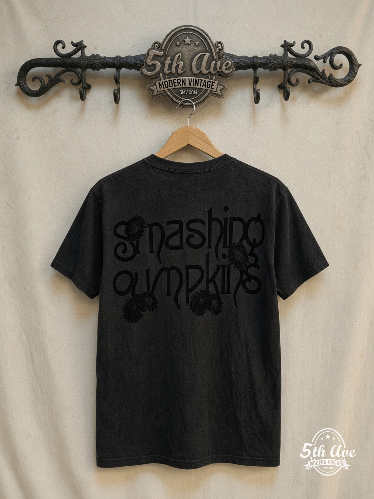Smashing Pumpkins The Infinite Sadness Tour Tie Dye Single Stitch T-Shirt — back on locked cream ornate 5th Ave rack